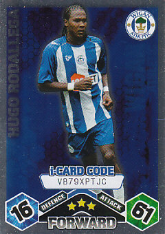 Hugo Rodallega Wigan Athletic 2009/10 Topps Match Attax i-Card Code #344